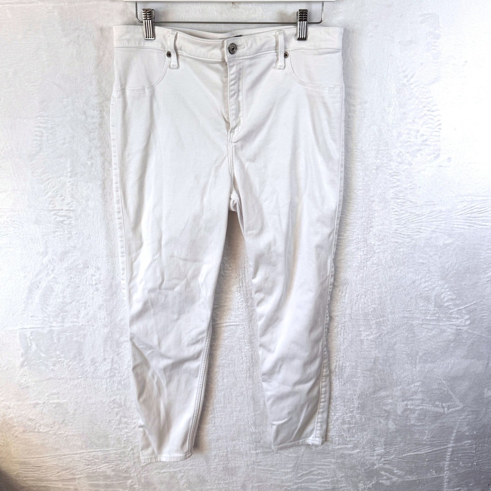 Abercrombie Fitch Simone High Rise Jean Legging White Women's Size 14